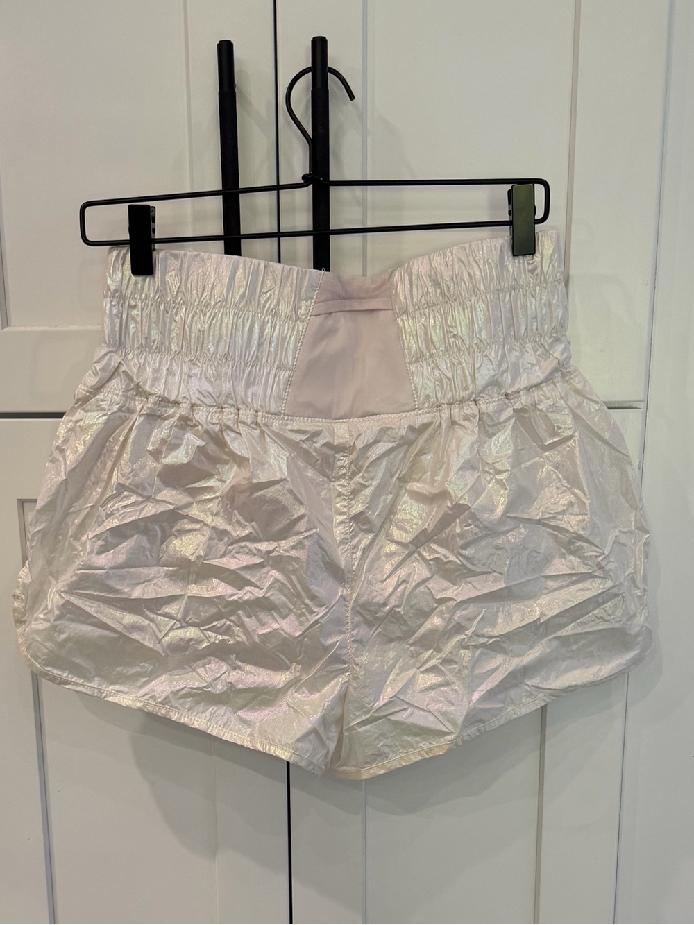 FP Movement by Free People - The Way Home Shine Shorts - White Iridescent- Large - Picture 3 of 4